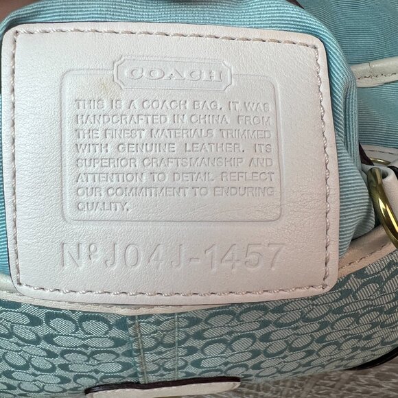 Vintage COACH Mini Soho 1457 Signature Blue Jacquard Shoulder Bag - Picture 8 of 8